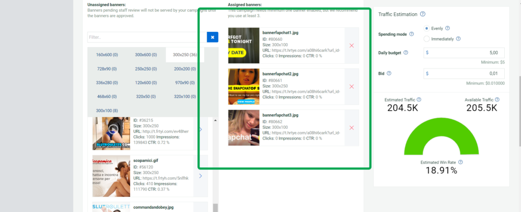 Creare una campagna pubblicitaria banner per ottenere traffico sui link affiliazione