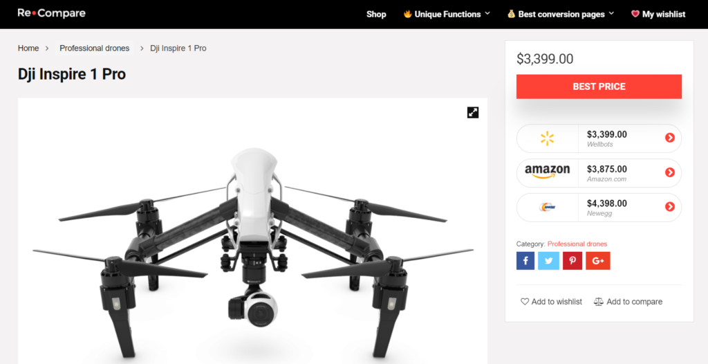 ecommerce con affiliate link amazon