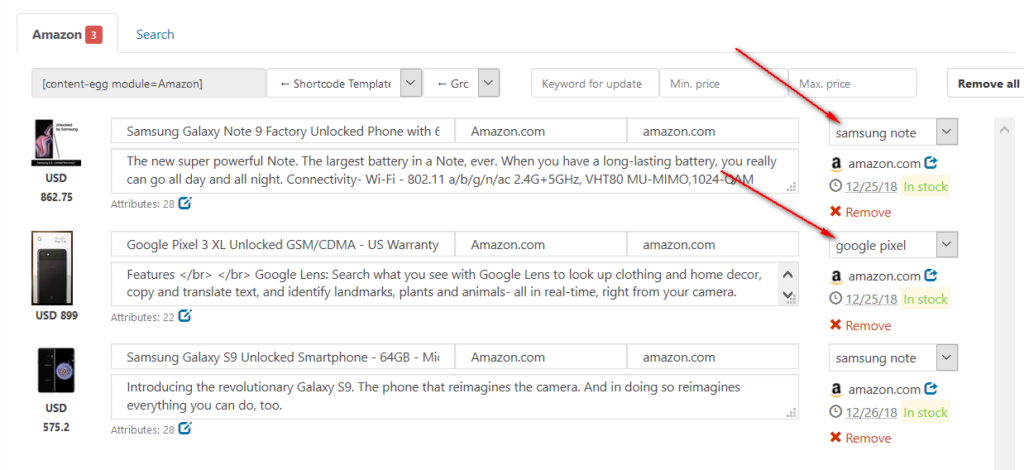Configurare tabella comparativa prodotti su wordpress con link di amazon