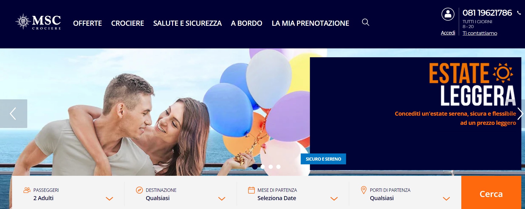 Acquistare crociera da MSC